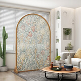 蓝氏家园法式北欧美式定制移动实木屏风隔断装饰餐厅家用客厅玄关入户座屏 藤蔓 胡桃木120cm宽*180cm高