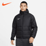 NIKE耐克棉服男防风保暖可印字俱乐部体育冬训大衣运动训练棉服 黑色 DJ6311-010 M