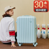 袋鼠（KANGAROO）子母箱行李箱高颜值女小型轻便旅行箱拉杆箱拉杆箱男生密码登机箱 天蓝（916潮流款） 26英寸 （偏大容量箱）