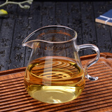76台湾76玻璃公道杯带茶漏套装家用加厚透明分茶器茶海功夫茶具配件 泰山公杯320ml