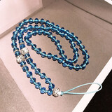 鸿伟科 手机链挂绳水晶链纯手工编织手机链水晶挂绳挂脖手链水钻长链镶钻闪亮胸牌项链吊坠男女款个性创