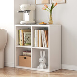 尋巧（SPERMEK）书架置物架落地矮柜教室学生收纳柜客厅电视格子柜储物柜书本柜子 【四格】60*30*60cm-暖白色