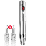 YISUER 纳米电动微针导入仪器微晶家用mts中胚精华原液修复祛痘印痘 坑 银色+2枚头默认圆晶 其它备注
