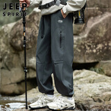 JEEP SPIRIT吉普工装裤男春夏季韩版休闲裤子男士束脚裤男 深灰 2XL