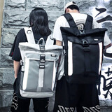 宾拓【可装篮球】书包男高中生大容量潮流反光中学生初中生书包个性原宿潮牌ins大学生男生背包旅行包 黑色【夜光豪华款可装篮球】