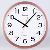 天王星天王星居家客厅挂钟简约时尚卧室时钟餐厅会议室现代大气家用钟表 14英寸玫瑰金（直径35.5厘米）