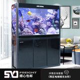 闽江（minjiang）鱼缸水族箱免换水生态造景客厅风金龙鱼缸玻璃乌龟缸锦鲤缸 黑色（礼包+造景+升级过滤） 长80*宽30*高139（鱼缸+柜子）