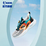 乔丹男童框子鞋大童鞋夏季跑步鞋儿童凉鞋运动鞋子乔丹白/天石青 40