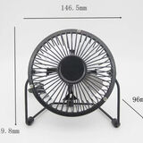 登谷 usb桌面风扇 插电小风扇学生宿舍 铁艺办公桌迷你电风扇批发 4寸黑色【新款无脚垫】