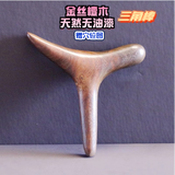 伊冉香约三角雀脚底经络按摩棒足底穴位点穴棒刮痧器绿檀木实木质足部按摩 金丝檀木（细三角棒】送穴位图收纳袋精油