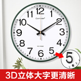 康巴丝（Compas）挂钟客厅简约石英钟表挂墙客厅2024年新款时钟 3588A 墨绿色 35cm
