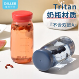 迪乐贝尔塑料杯迷你小巧便携小容量男女运动水杯简约学生喝水杯子可爱ins 【炫彩杯】红色-300ML