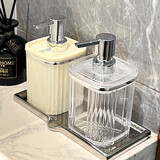 尊慕斯（ZUNMOS）洗手液瓶子轻奢高颜值分装瓶沐浴露洗衣液洗洁精按压瓶空瓶 便捷乳液分装瓶【透明色】