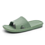 度茵初拖鞋女室内防滑家居家用情侣男士静音浴室洗澡软底凉拖鞋夏天 绿色 38-39