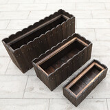 冠乐家 防腐木花箱长方形木质花盆阳台种菜盆种植箱特大碳化实木花槽 长宽高cm：120*40*40