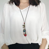 念芙 民族风毛衣链女长款项链挂件衣服挂饰吊坠链子配饰品大气送老婆 陶瓷简约款