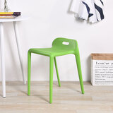思家丽等位椅子马椅时尚简约北欧餐椅塑料凳子备用餐椅创意餐凳家用凳子 【特厚磨砂~绿色等位椅】