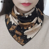 沐铭尔莱脖子带的丝巾围脖女薄款冬季护颈椎脖套韩版百搭保暖时尚假领子新款围巾三角巾 两条自选联系客服备注花样 不联系的随机发