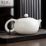 常生源 茶壶 陶瓷功夫茶具泡茶壶羊脂玉白瓷品茗壶单壶 清悦茶壶150ml