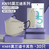 万宝绿kn95口罩3d立体2026新款时尚版高颜值莫兰迪色口耳罩女男潮款成人 KN95级【卡其色】30枚独立装