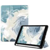 zoyu iPad保护套带笔槽10.2英寸2021款第9代适用苹果2020平板电脑第8代7三折保护壳 冰川色【送钢化膜】 iPad10.2英寸