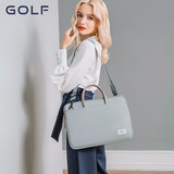 高尔夫（GOLF）电脑包女14英寸手提苹果笔记本华为单肩斜挎包商务公文包女通勤
