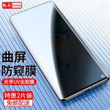 魅奈 适用华为mate40pro/+防窥手机膜 Mate40ePro/RS保时捷曲面抗蓝光磨砂钢化膜 UV全胶膜防窥版*2片装