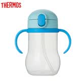膳魔师（THERMOS）膳魔师儿童带手柄训练水杯 学饮杯带刻度NPD-350-LB蓝色350ML