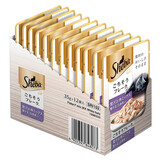 希宝软包罐头35g原装进口猫咪汤包宠物猫零食甄选肉块湿粮 吞拿鱼+白身鱼及蟹柳35g*12包