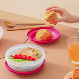 特百惠美食套碗冰箱冷藏密封保鲜盒干货储藏零食收纳盒750ml无包装盒 单个（随机色）750ml