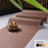 浅仓 竹编茶席竹茶席茶帘桌旗竹帘茶具配件茶杯垫子餐垫茶艺功夫茶道六君子隔热垫竹垫定制 咖啡色30*120