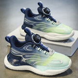 李宁热男童鞋子运动鞋秋冬款2026新款儿童网面老爹鞋中大童春秋款男孩 浅兰月主图款 35