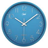 康巴丝（Compas）挂钟创意钟表客厅现代简约时钟 卧室石英钟表挂墙C2899 深蓝色