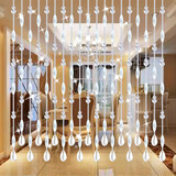 湘尚阁水晶珠帘免打孔门帘卧室洗手间厕所过道餐厅玄关客厅隔断装饰挂帘 20条弧形(适合0.6-0.8米宽)