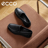 爱步（ECCO）豆豆鞋男 乐福鞋一脚蹬皮鞋牛皮男鞋 S轻巧莫克540514 黑色54051401001 40