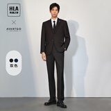海澜之家西服套装男轻商务时尚平驳领套西男秋季 黑色02（西服+西裤） HTXAW3Y001A L 175/96B 48B推荐138~150斤