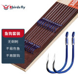 任鸟飞（Rbirdsfly） 鱼钩 手工绑线子线双钩高碳钢无刺钩子线50cm套装 新关东无刺3#2.5号（10组装） RBF062
