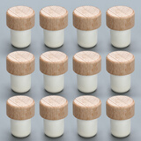 大象苏打水盖子小红书推荐同款红酒瓶密封塞防漏瓶塞子1.8厘米口内径通用瓶盖派品龙 木塞 12个装