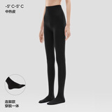 蕉内（Bananain）热皮5系打底裤袜女士连裤袜子保暖加厚抗菌防臭显瘦收腹提臀秋冬 【中暖|连脚】黑色 （适合-5℃~5℃） 1条 均码 S-M