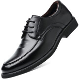 波图蕾斯男士系带商务休闲皮鞋低帮加绒保暖棉鞋男 9859 黑色(加绒) 42