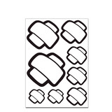 浮生 汽车个性创口贴车贴涂鸦贴纸划痕贴防水遮盖汽车创可贴纸车门车身装饰贴 创口贴白色套装