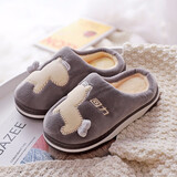 回力回力儿童棉拖鞋冬新款男女儿童宝宝可爱小马图案保暖室内居家棉鞋 2686蓝灰 28-29