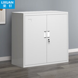 栗轩 文件柜铁皮柜办公档案柜钢制储物柜工具柜资料柜财务凭证柜带锁 分双节下节矮柜 0.4mm