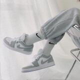 耐克（NIKE）【潮】Air Jordan aj1板鞋男女情侣新款低帮休闲运动篮球鞋休闲鞋 DC0774-105 烟灰白 37.5