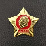 怀东工艺毛主席像章胸章胸针毛爷爷纪念章商务活动赠品湖南韶山旅游纪念品 五角星4厘米3枚