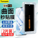 Tensam 适用荣耀80钢化膜荣耀80Pro曲面屏全覆盖防窥膜高清抗蓝光防爆玻璃水凝软膜 荣耀80【曲面秒贴丨自带神器】防窥*2片装