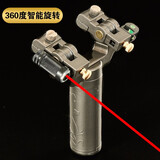 HUWAIREN 扁皮弹弓器皮筋户外精准光纤免绑扁皮筋98K带夜瞄灯弹弓抢弹工 钢钢侠带1包弹珠1包泥丸1付皮筋