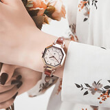 聚利时（Julius）手表女时尚潮流皮带学生防水石英女士优雅手表750 棕色-C