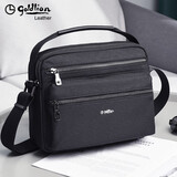 金利来（Goldlion）男士单肩包2026新款时尚牛津布大容量商务出行斜挎包休闲背包男包 黑色【官方授权-假一罚十】