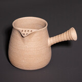 容山堂 麦饭石粗陶侧把公道杯罐罐茶奶茶煮茶器烤茶套装围炉煮茶泡茶壶 麦饭石罐罐茶煮茶器-大满